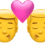 Emoji Bacio tra coppia: uomo e uomo su Apple