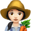 Emoji Contadina: carnagione chiara su Apple