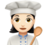 Woman Cook: Light Skin Tone emoji on Apple