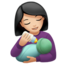 Emoji Wanita menyusui bayi: warna kulit cerah di Apple