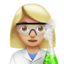 Emoji Cientista mulher: pele morena clara no Apple