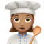 Woman Cook: Medium Skin Tone emoji on Apple