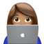 Emoji Tecnóloga: pele morena no Apple