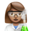 Woman Scientist: Medium Skin Tone emoji on Apple