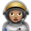 Emoji Astronauta donna: carnagione olivastra su Apple
