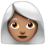 Emoji Donna: carnagione olivastra e capelli bianchi su Apple