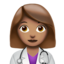 Woman Health Worker: Medium Skin Tone emoji on Apple