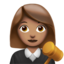 Woman Judge: Medium Skin Tone emoji on Apple