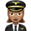 Woman Pilot: Medium Skin Tone emoji on Apple