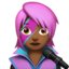 Woman Singer: Medium-Dark Skin Tone emoji on Apple