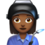 Emoji Operaia: carnagione abbastanza scura su Apple