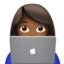 Woman Technologist: Medium-Dark Skin Tone emoji on Apple