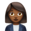 Woman Office Worker: Medium-Dark Skin Tone emoji on Apple