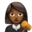 Woman Judge: Medium-Dark Skin Tone emoji on Apple