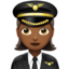Emoji Pilota donna: carnagione abbastanza scura su Apple