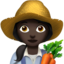 Woman Farmer: Dark Skin Tone emoji on Apple