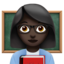 Emoji Enseignante : peau foncée sur Apple