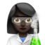 Woman Scientist: Dark Skin Tone emoji on Apple