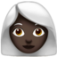 Emoji Donna: carnagione scura e capelli bianchi su Apple