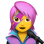 Woman Singer emoji on Apple