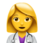 Emoji Operatrice sanitaria su Apple