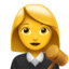 Apple의 여자 판사 이모지