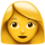 Woman emoji on Apple
