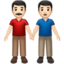 อีโมจิ ชาย-ชายจับมือ: โทนผิวสีขาว บน Apple