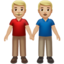 Emoji Dua lelaki berpegangan tangan: ton kulit sederhana cerah pada Apple
