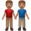 Emoji Due uomini che si tengono per mano: carnagione olivastra su Apple