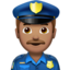 Man Police Officer: Medium Skin Tone emoji on Apple