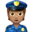 Police Officer: Medium Skin Tone emoji on Apple