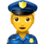 Woman Police Officer emoji on Apple