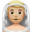 Mann mit Schleier: mittelhelle Hautfarbe-Emoji auf Apple