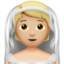 Person with Veil: Medium-Light Skin Tone emoji on Apple