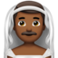 Man with Veil: Medium-Dark Skin Tone emoji on Apple