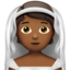 Emoji Persona con velo: carnagione abbastanza scura su Apple