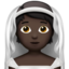 Emoji Persona con velo: carnagione scura su Apple