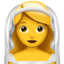 Woman with Veil emoji on Apple