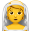 Person with Veil emoji on Apple