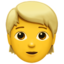 Emoji Persona bionda su Apple