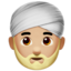 Emoji Uomo con turbante: carnagione abbastanza chiara su Apple
