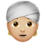 Person Wearing Turban: Medium-Light Skin Tone emoji on Apple