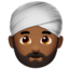 Man Wearing Turban: Medium-Dark Skin Tone emoji on Apple