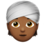 Person Wearing Turban: Medium-Dark Skin Tone emoji on Apple