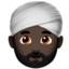 Emoji Uomo con turbante: carnagione scura su Apple