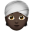 Emoji Orang mengenakan serban: warna kulit gelap di Apple