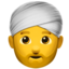 Man Wearing Turban emoji on Apple
