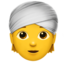 Apple의 터번을 쓰고 있는 사람 이모지