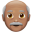 Old Man: Medium Skin Tone emoji on Apple